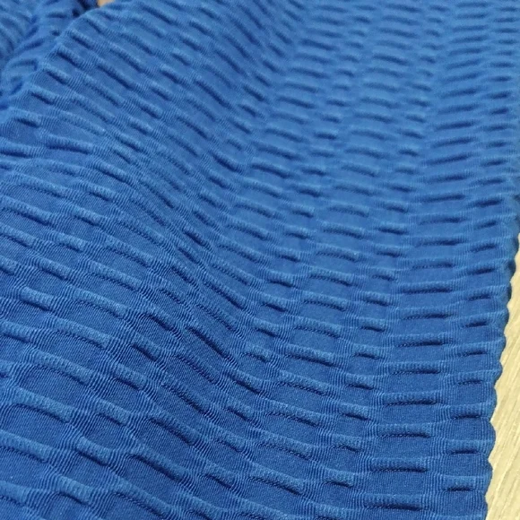 SHEIN Blue Textured Leggings - Picture 9 of 10